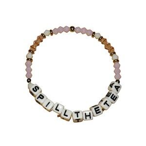 Color Street SPILL THE TEA Beaded Stretch Bracelet